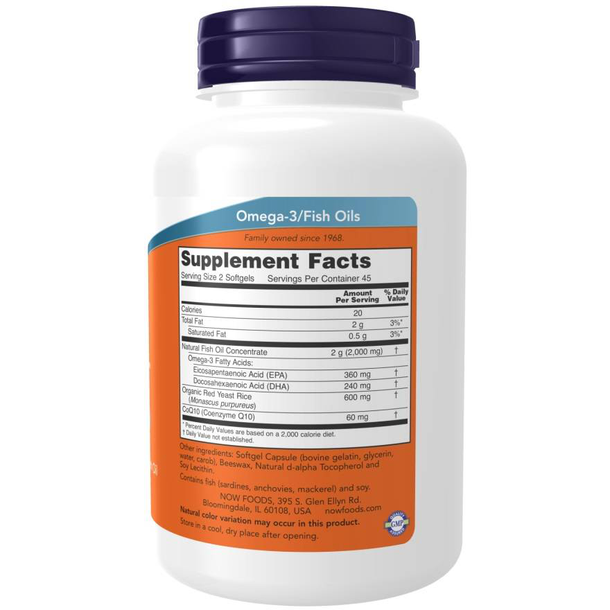 NOW Red Omega Fish Oil - 180softgels Omega 3 EPA DHA