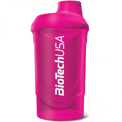 BioTech Shaker Wave Pink 600ml Różowy
