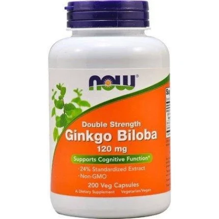 NOW Ginko Biloba Double Strength 120mg  200vcaps Miłorząb Japoński