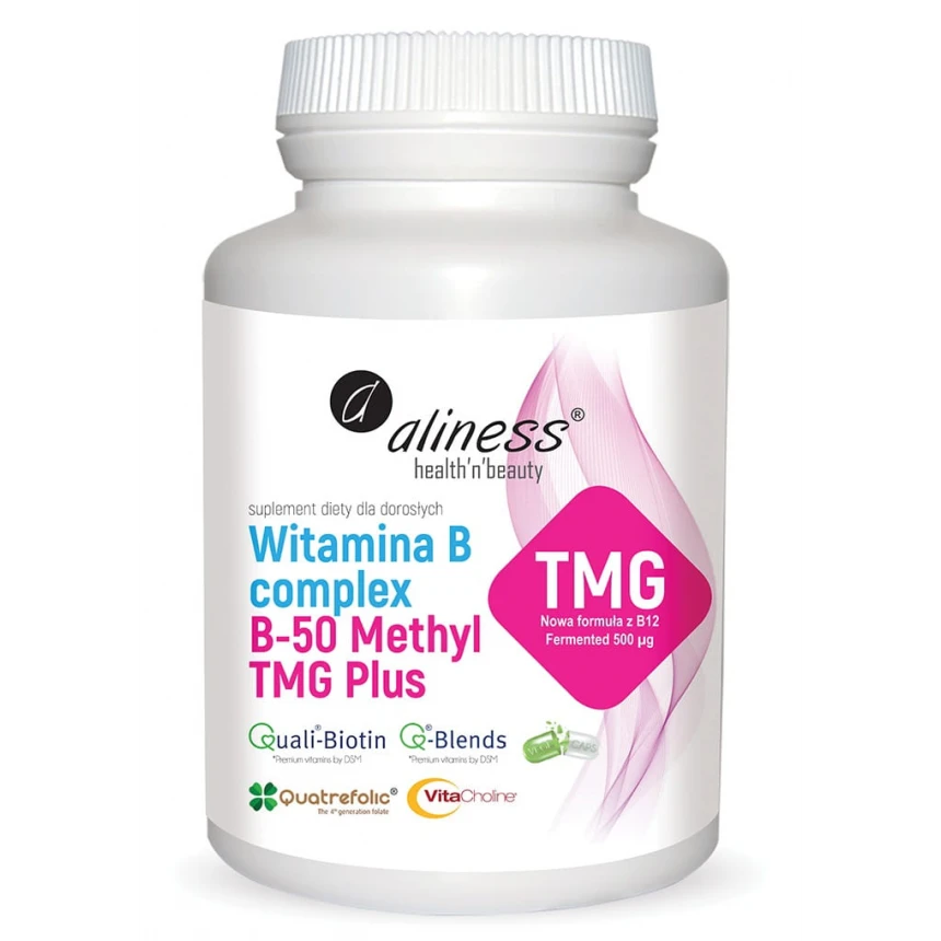 Aliness Witamina B50 Methyl TMG Plus 100vkaps. Witaminy B Witaminy-B