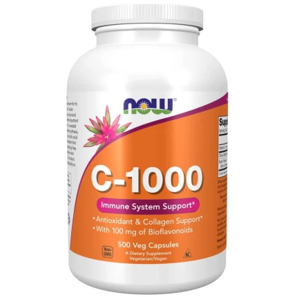 NOW Vitamin C-1000 with Bioflavonoids 500vkaps. Witamina C