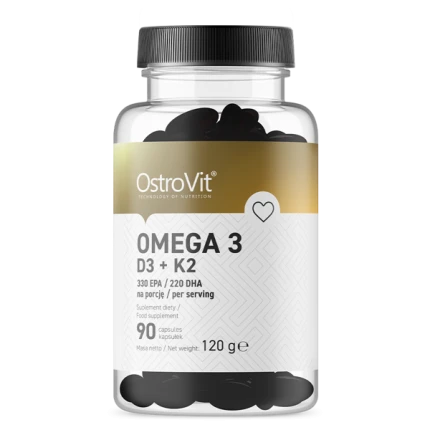 OstroVit Omega3 D3+K2 - 90caps.