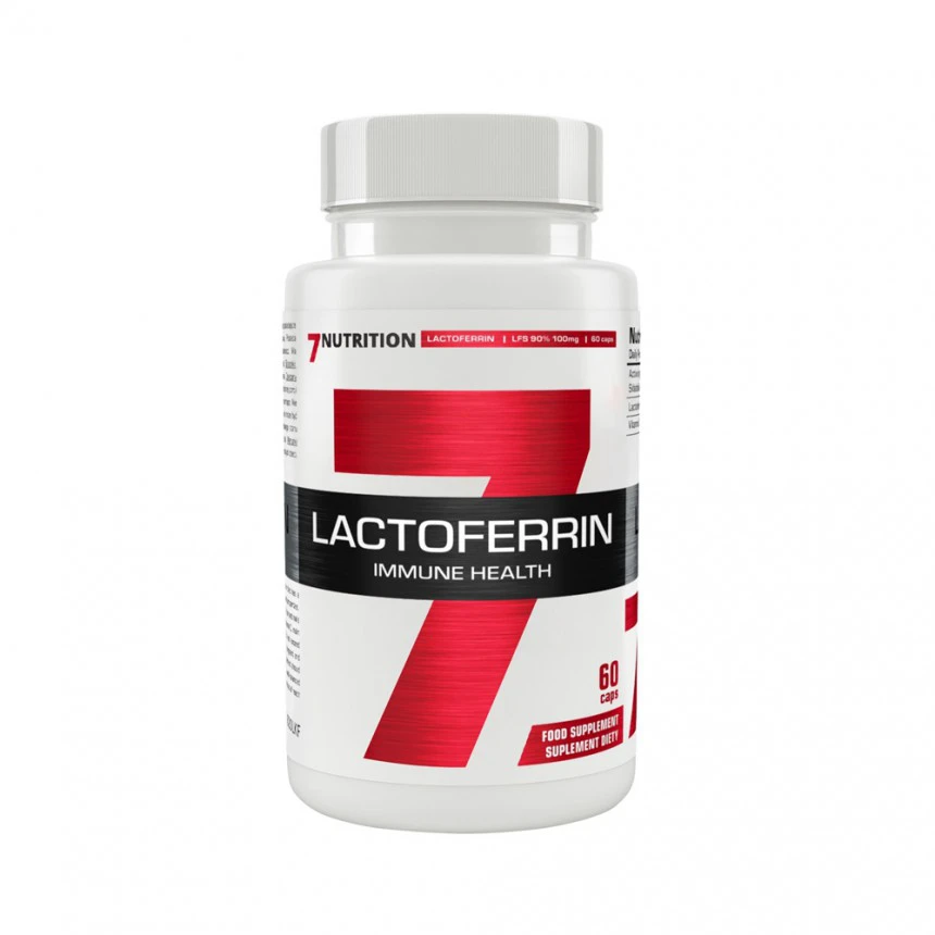 7Nutrition Lactoferrin 90% 100mg 60kaps. Laktoferyna Odporność