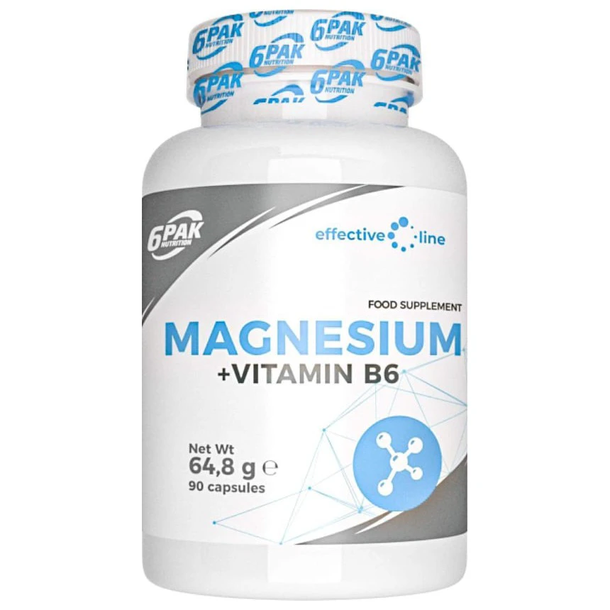 6PAK Magnesium + B6 - 90kaps. Magnez B6