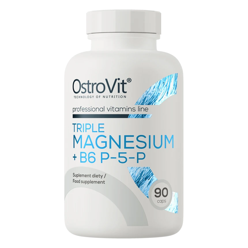 OstroVit Triple Magnesium + B6 P-5-P 90kaps. Magnez