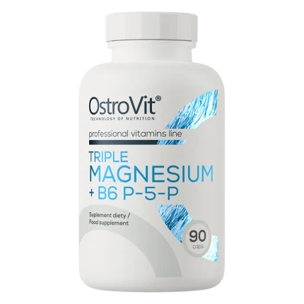 OstroVit Triple Magnesium + B6 P-5-P 90kaps. Magnez