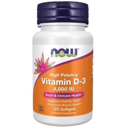 Now Foods Vitamin D3 4000IU 120softgels. Witamina D3