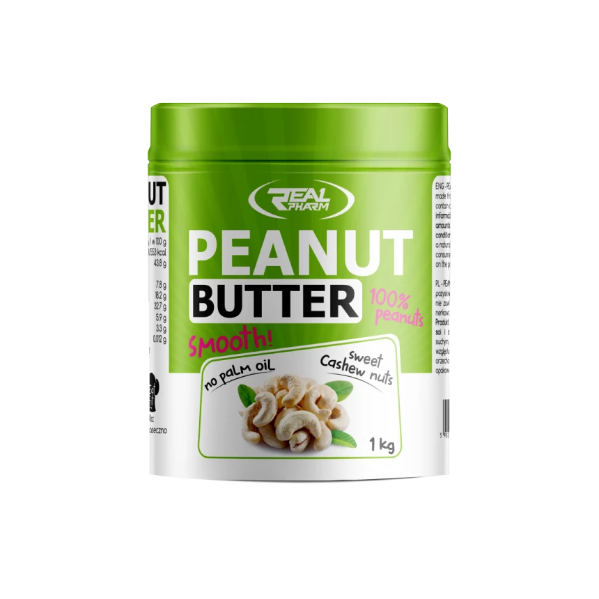 Real Pharm Peanut Butter Cashew 1000g Masło Orzechowe z Nerkowcami