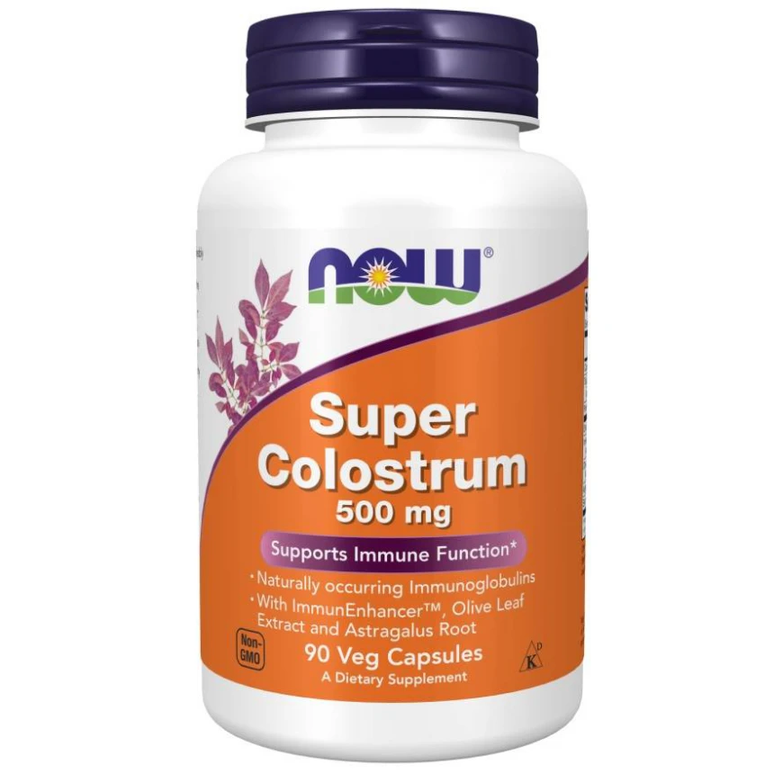 NOW Foods Super Colostrum 500mg 90kaps. Odporność Siara Kolostrum