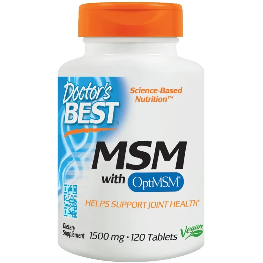 Doctor's Best MSM With OptiMSM Vegan 1500mg 120tatbs. Ochrona Stawów