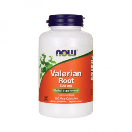 NOW Foods Valerian Root 500mg 100vkaps. Waleriana Korzeń Uspokojenie
