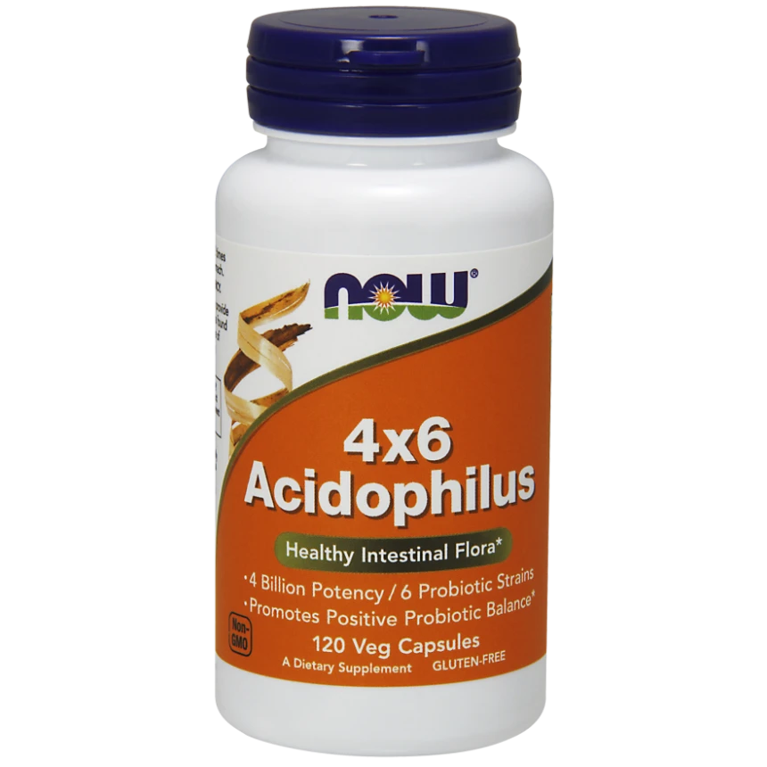 NOW 4x6 Acidophilus Probiotic 120kaps.