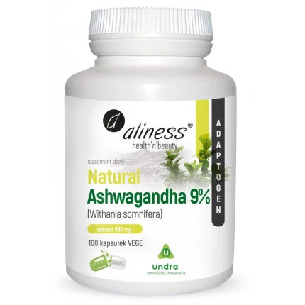 Aliness Natural Ashwagandha 9% Extract - 100kaps.