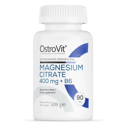OstroVit Magnesium Citrate 400mg + B6 - 90tabs. Cytrynian Magnezu