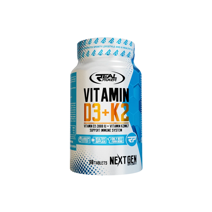 Real Pharm Vitamin D3+K2 90tabs.