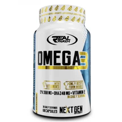Real Pharm Omega 3 1000mg 60kaps. Kwasy Tłuszczowe EPA DHA