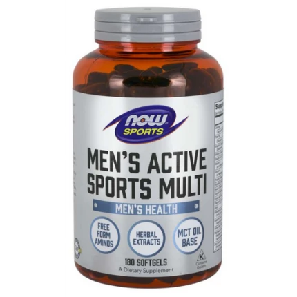 NOW Foods Sports Men's Active Sports 180softgels. Multiwitaminy Dla Mężczyzn