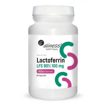 Aliness Lactoferrin LFS 90% 100mg 60kaps.