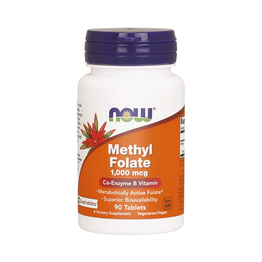 Now Foods Methyl Folate 1000mcg 90tab. Metylowany Kwas Foliowy