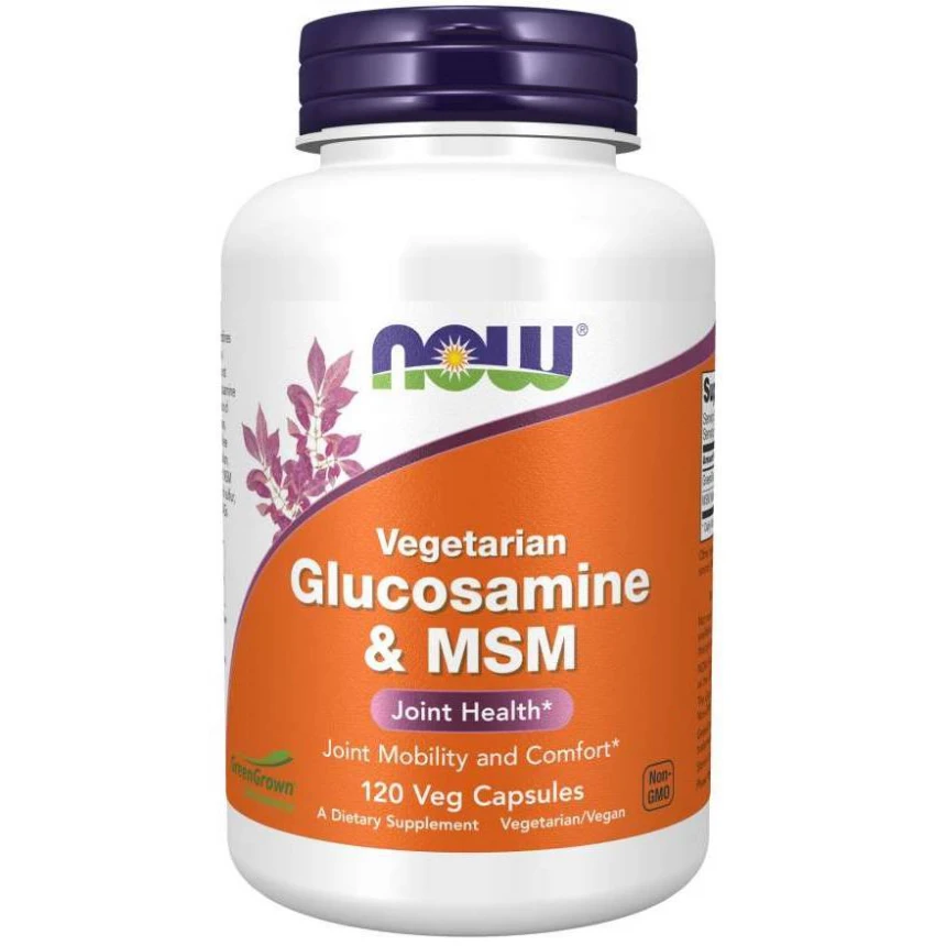 NOW Foods Glucosamine & MSM 120vkaps. Ochrona Stawów Glukozamina