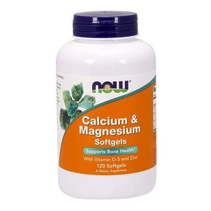 NOW Foods Calcium & Magnesium + D3 & Zinc 120softgels. Wapń Magnez Zdrowe Kości