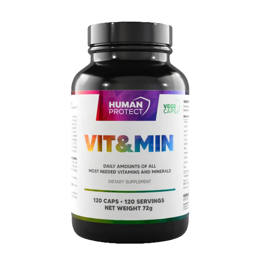 Human Protect VIT&MIN Vitamin&Minerals 120vkaps. Witaminy Minerały