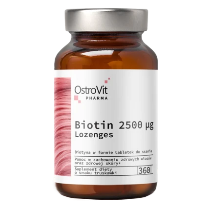 OstroVit Pharma Biotin 2500µg Lozenges 360tabs. Biotyna