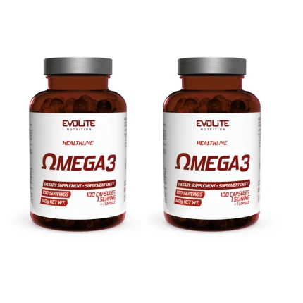 2 x Evolite Omega 3 - 100kaps. KWASY TŁUSZCZOWE EPA DHA