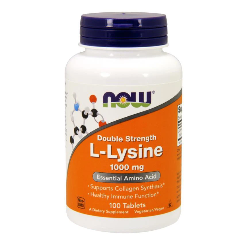 NOW Foods L-Lysine 1000mg 100tabs. Lizyna