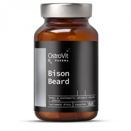 OstroVit Pharma Bison Beard 60kaps. Zdrowe włosy i skóra