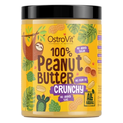 OstroVit 100% Peanut Butter 1000g Crunchy Masło Orzechowe