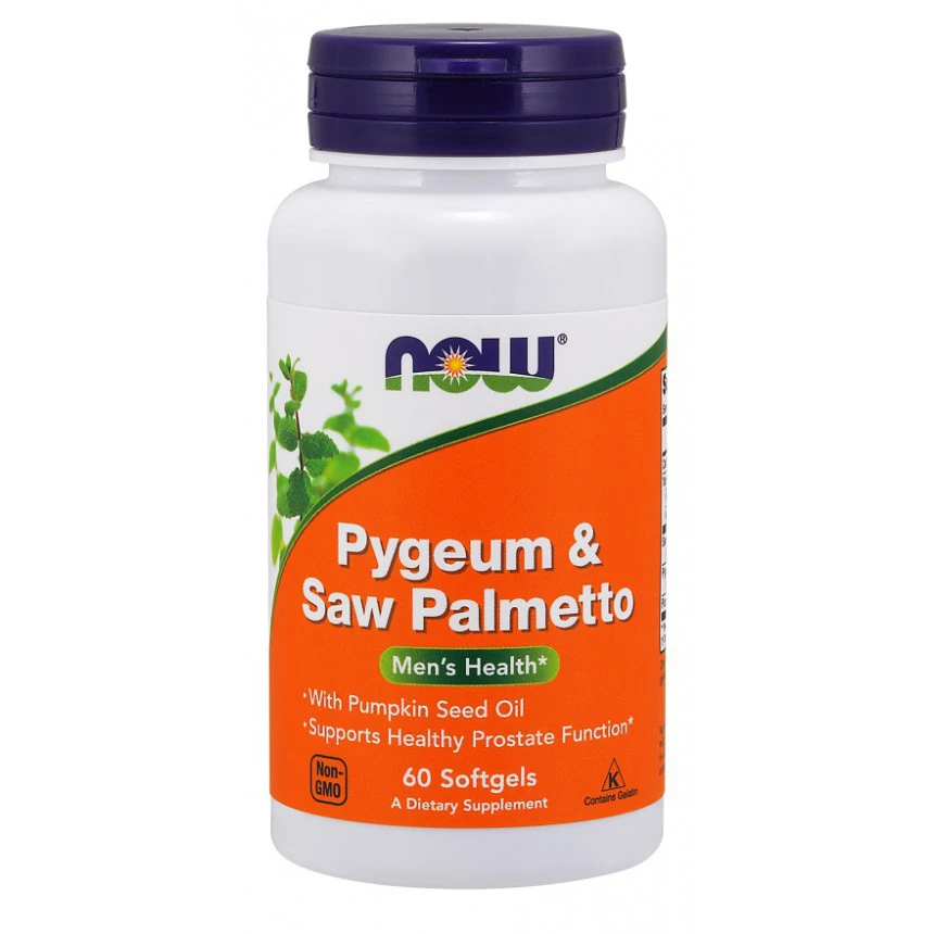 NOW Pygeum & Saw Palmetto - 60softgels.