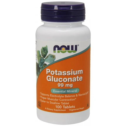 NOW Foods Potassium Gluconate 99mg 100tab. Potas