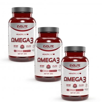 3 x Evolite Omega 3 - 100kaps. KWASY TŁUSZCZOWE EPA DHA