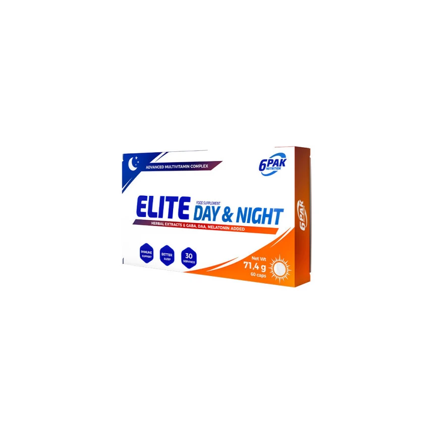 6PAK Vitamin Elite DAY & NIGHT 60kaps. Kompleks Witamin i Minerałów