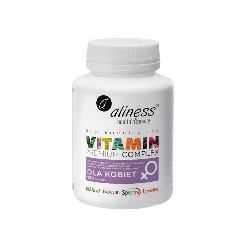 Aliness Vitamin Premium Complex dla kobiet 120tab. Kompleks witamin