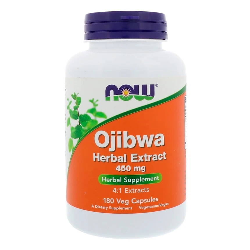 NOW Foods Ojibwa Herbal Extract 450mg 180vkaps. Ekstrakt Ziołowy Ojibwa Wsparcie Organizmu
