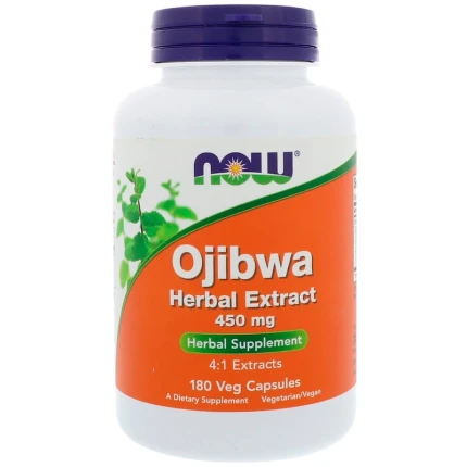 NOW Foods Ojibwa Herbal Extract 450mg 180vkaps. Ekstrakt Ziołowy Ojibwa Wsparcie Organizmu