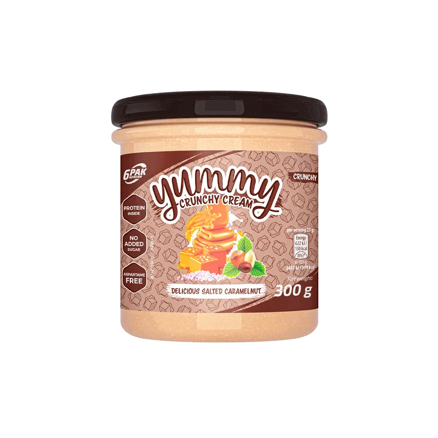 6PAK Yummy Cream 300g - Delicious Salted Caramelnut