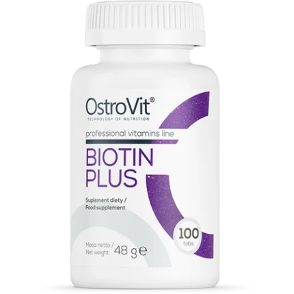 OstroVit Biotin Plus Biotyna 100tabs.