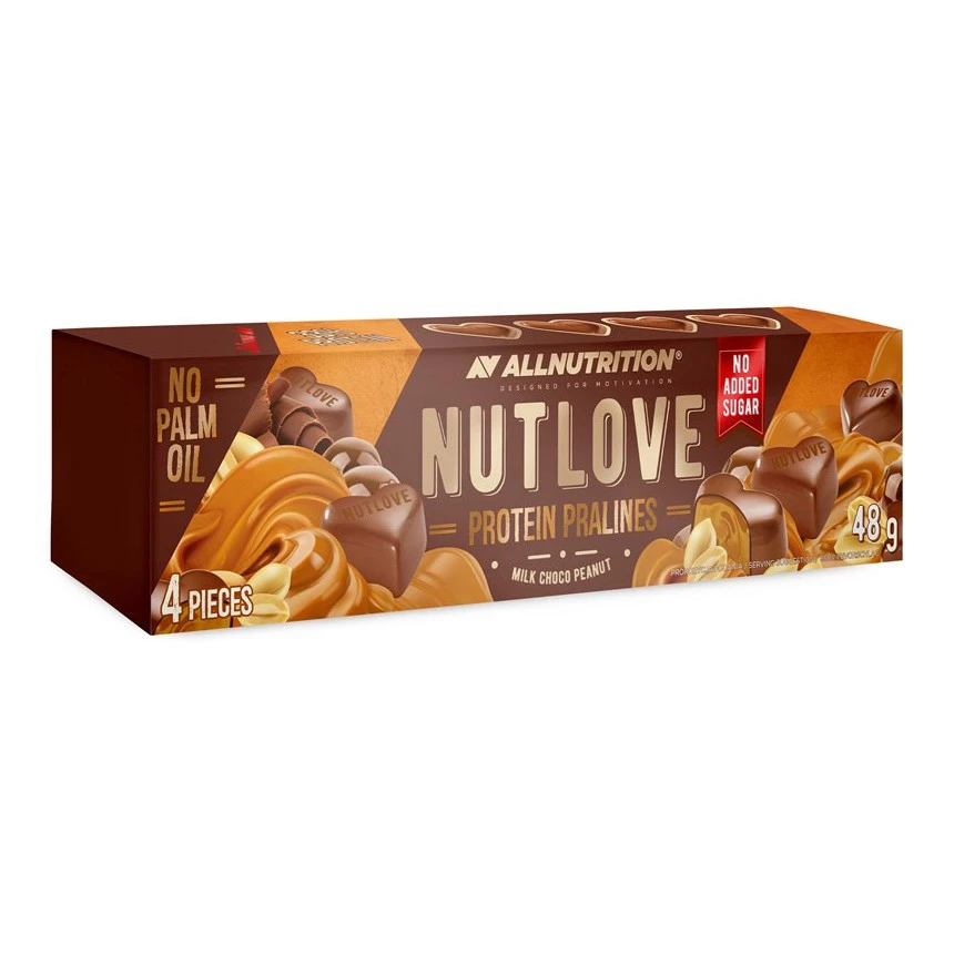 AllNutrition NUTLOVE Pralines 48g - Milk Choco Peanut - Praliny w Mlecznej Czekoladzie z Masłem Orzechowym