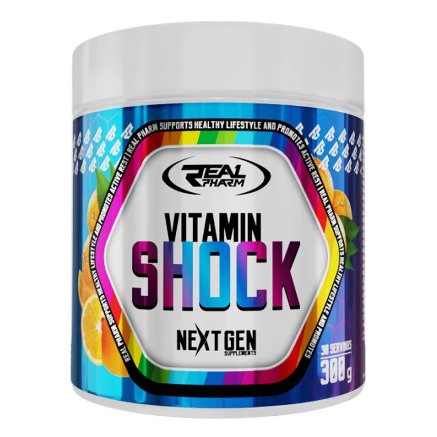 Real Pharm Vitamin Shock 300g - Witaminy w Proszku do rozpuszczania