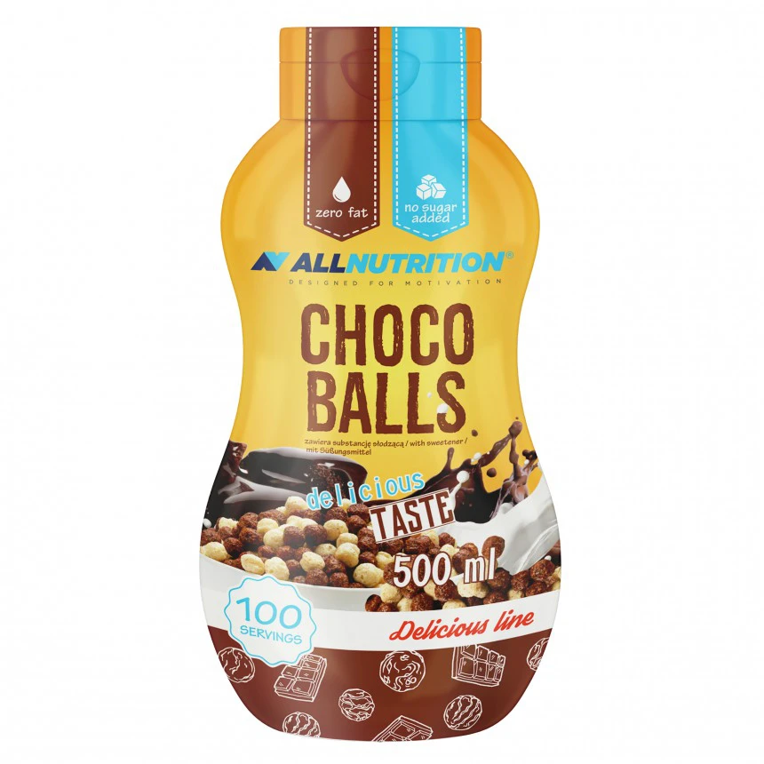 AllNutrition Syrop Zero 500ml - Milky Choco Balls