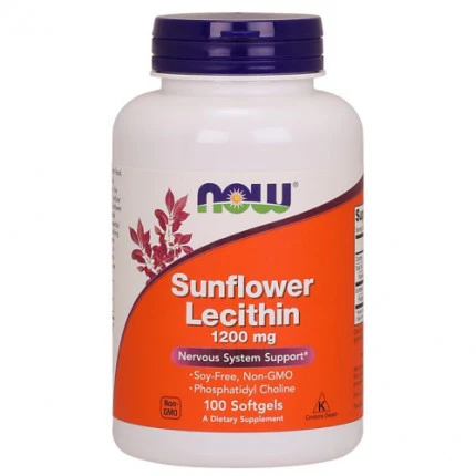 NOW Foods Sunflower Lecithin 100softgels Lecytyna Wsparcie dla mózgu