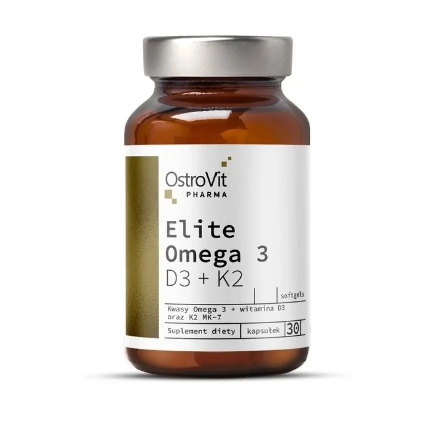 OstroVit Pharma Elite Omega-3 + D3+K2 30kaps. Kwasy tłuszczowe
