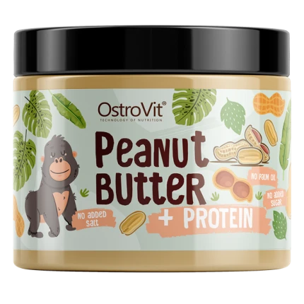 OstroVit Peanut Butter + Protein Smooth 500ml Krem Orzechowy z Białkiem