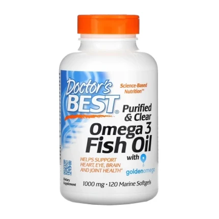 Doctor's Best Omega 3 Fish Oil 1000mg 120softgel. Kwasy Tłuszczowe