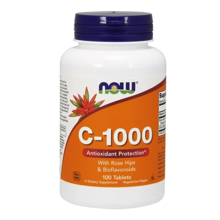NOW Vitamin C-1000 Rose Hips&Bioflavonoids 100tab