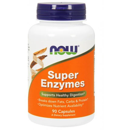 NOW Foods Super Enzymes 90kaps. Enzymy trawienne Prawidłowe Trawienie