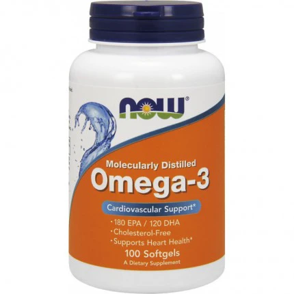 NOW Foods Omega-3 100softgels KWASY TŁUSZCZOWE EPA DHA